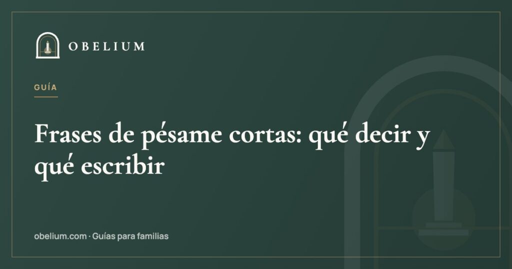 Frases de pésame cortas: qué decir y qué escribir